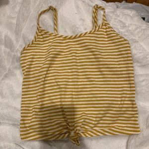 cute yellow and white stripped tank